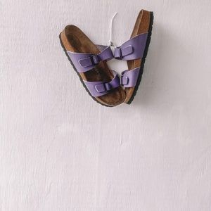 Purple Birkenstock Slides